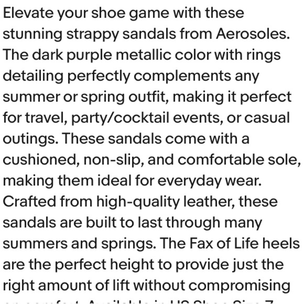 Aerosoles Metallic Dark Purple Strappy Leather High Heel Sandals - Picture 13 of 14